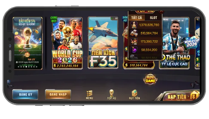 giao diện mobile của trang B52 CLUB VNIC